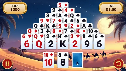 Captura de ecrã de Pyramid Solitaire Challenge